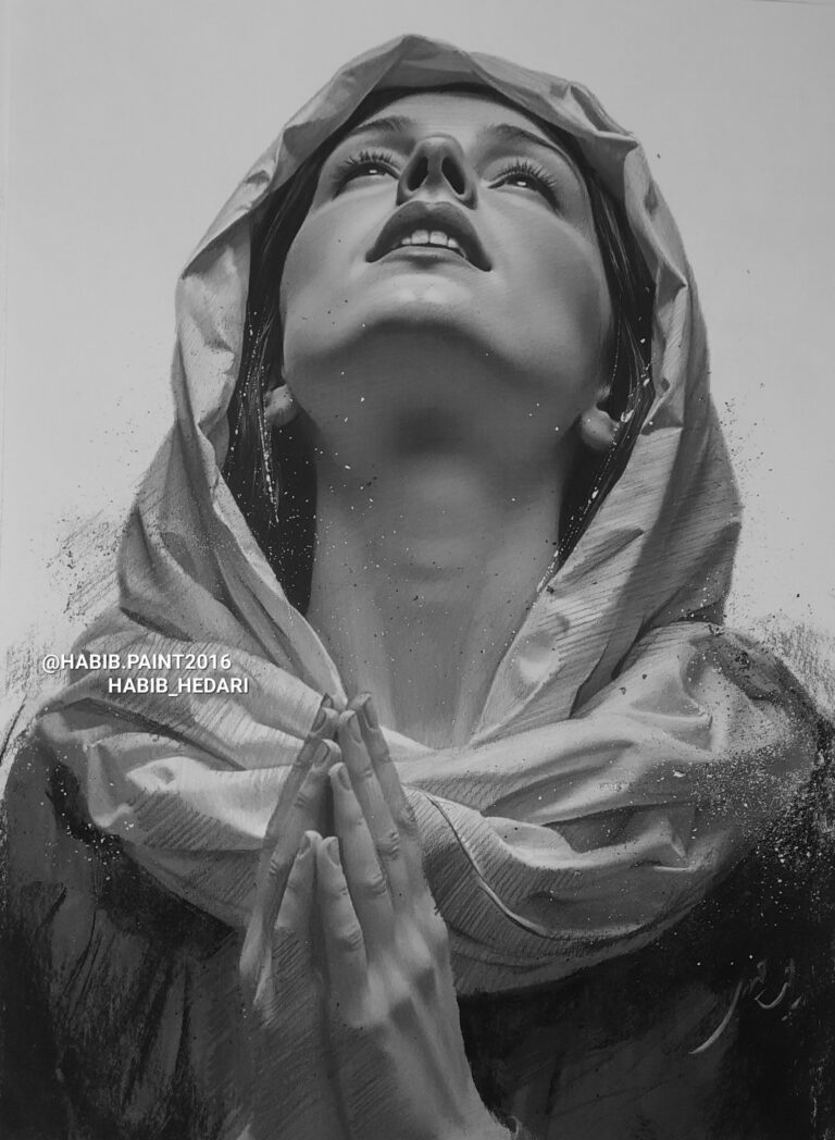 Silent Rebirth – Pencil & Charcoal Study | Graphite Classic by H₂ (Habib Heydari)